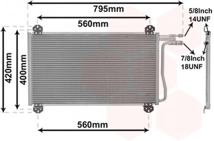 Van Wezel - LUCHTCONDENSATOR VOOR MERCEDES BENZ SPRINTER 1995-2000 9015000454