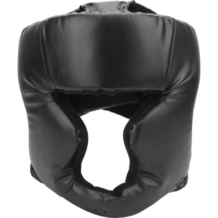 Bokshoofdbeschermer voor Training Verdikte Hoofdbeschermer Beschermer Helm voor Sparren Muay Thai black