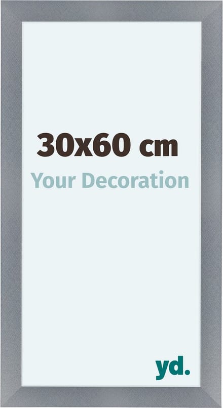 Your Decoration - Fotolijst 30x60 cm - MDF - Aluminium Geborsteld - Como