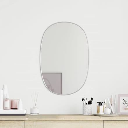 vidaXL - Wandspiegel - 50x35 - cm - zilverkleurig
