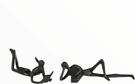 Casablanca Design - Sculptuur set/2 -  Samen Lezen - Metaal