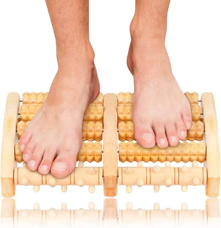 Ynkkvre -Massageroller - houten voetmassage roller - voetroller - voetmassage - 2 voeten