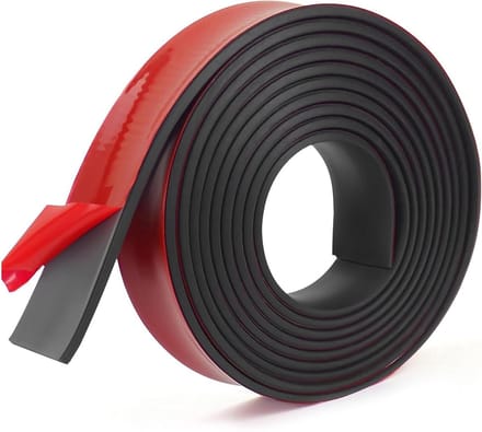 Neoprene Rubber Strip Self Adhesive 25mm(W) x 3mm(T)x3m(L) Rubber Sheet, Solid Strip for Sealing Floor, Supports - ShopVlot
