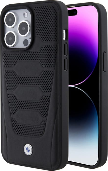BMW Leather Seats Pattern case for iPhone 15 Pro Max - black
