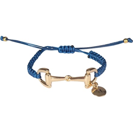 Horka Gevlochten Armbandje Bit Blauw/Goud - One size