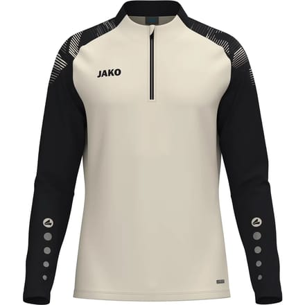 Jako Sonic Ziptop Heren - Off White / Zwart | Maat: M
