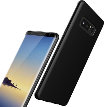 HB Hoesje Geschikt voor Samsung Galaxy Note 8 - Siliconen Back Cover - Zwart