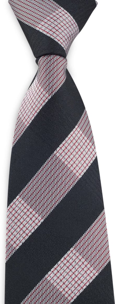 We Love Ties - Stropdassen - Stropdas New York Yankee - zwart / grijs / wit / rood