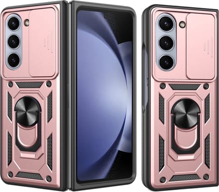 Hoesje geschikt voor Samsung Galaxy Z Fold 6 - Techsuit Camshield Back Cover - Roségoud