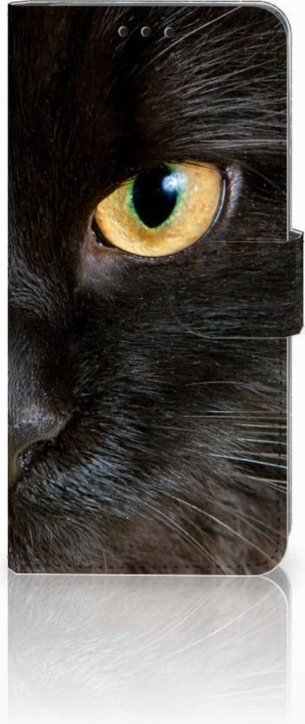 Huawei P30 Pro Telefoonhoesje met Pasjes Zwarte Kat
