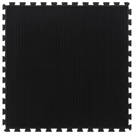 vidaXL - Rubbertegel - 12 - mm - 100x100 - cm - zwart