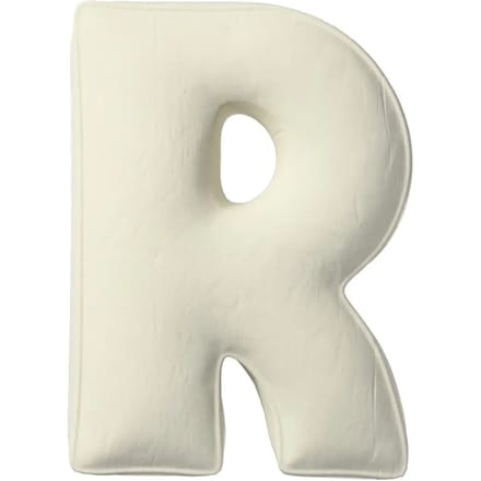 Kussen letter r Yellow Tipi Posh Velvet