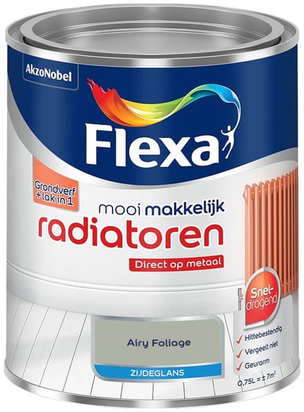 Flexa - Mooi Makkelijk Radiatoren Zijdeglans - Airy Foliage - Mengverf - 750 Ml
