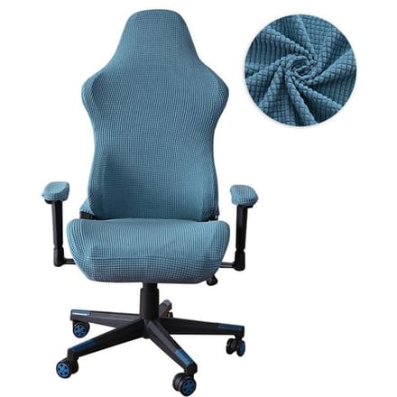 Housse de siège de fauteuil de jeu, housse de chaise d'ordinateur, housse de siège de sport électronique, housse de tabouret élastique extensible de bureau Universal size gray