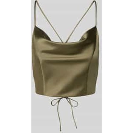 Kort cocktailshirt met vetersluiting aan de achterkant