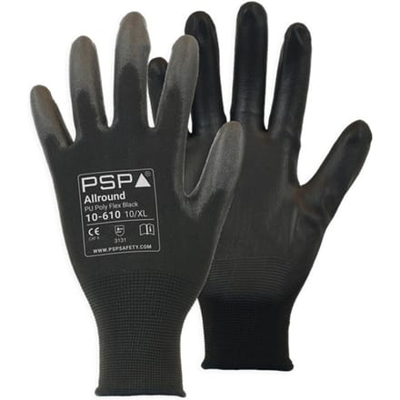 Werkhandschoen PSP zwart PU poly 10-610