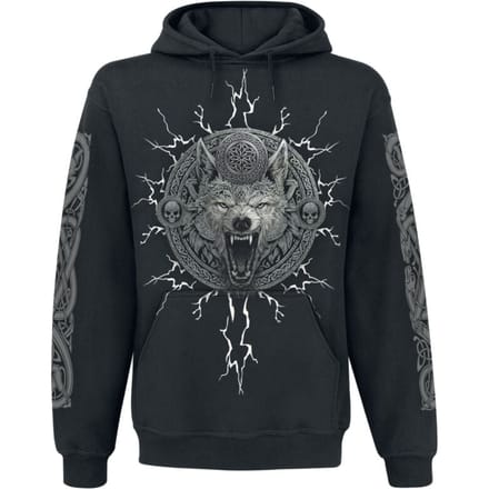 Spiral Trui met capuchon - Valhalla - S tot 4XL - voor Mannen - zwart