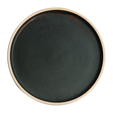 Olympia Canvas platte ronde borden donkergroen 25cm (6 stuks)