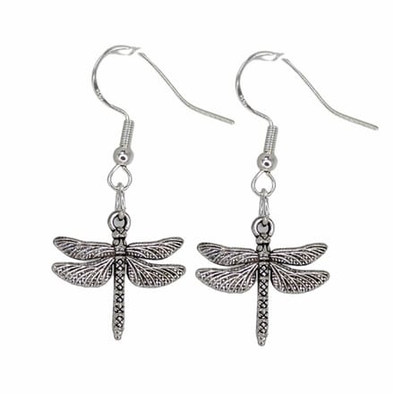Oorbellen-Libellen-Zilver- Lang- Charme Bijoux