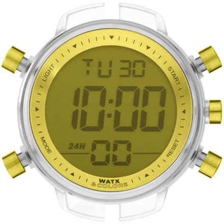 Montre Watxandco Rwa1733. Boîte, Couleur Jaune. Unisexe. brown