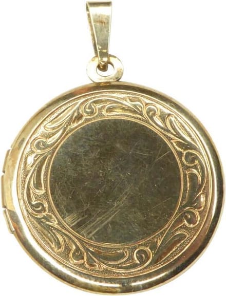 Geel gouden medaillon classic