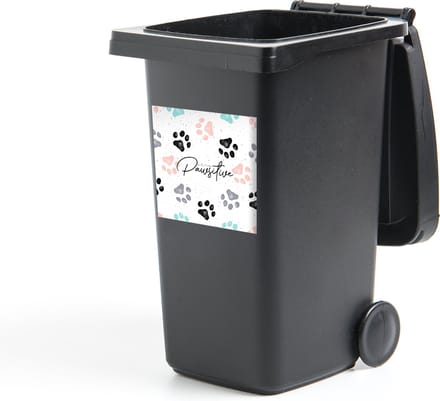 Container sticker Spreuken - Hond - Quotes - Stay pawsitive - 40x40 cm - Kliko sticker