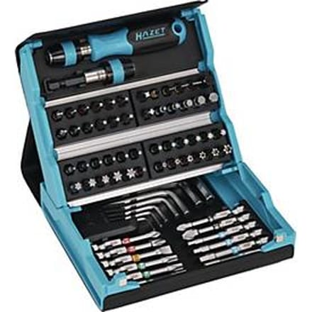 HAZET bit-assortiment SmartCase 2200SC-1, 69-delig, sleuf/PH/PZD/6Kt, kleurgecodeerd, 1/4" aandrijving