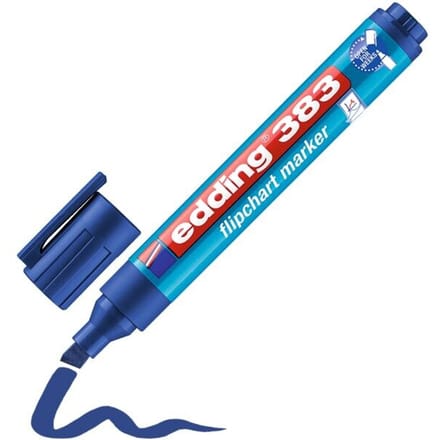 Edding 383 markeerstift 1 stuk(s) Beitelvormige punt Blauw