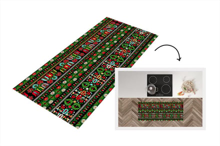 Keukenloper - Loper keuken - Patronen - Hongaars - Folklore - 120x50 cm - Keukenloper vinyl
