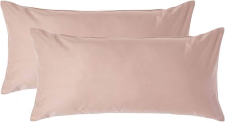 Homescapes Luxe Satijn Kussensloop 40x80 cm – Beige – Set van 2 – 100% Egyptisch Katoen Satijn – Draaddichtheid 1000