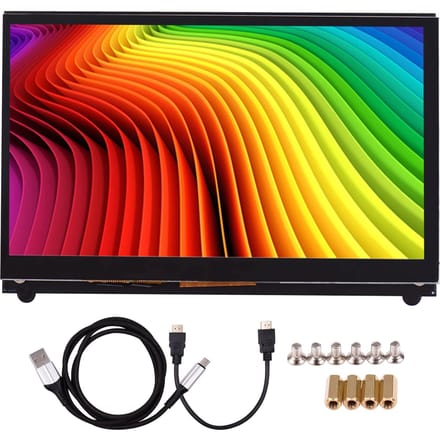 Aibecy 7 inch HD IPS capacitieve touchscreen-display 1024 * 600 resolutie kleine draagbare monitor met 7 Inch