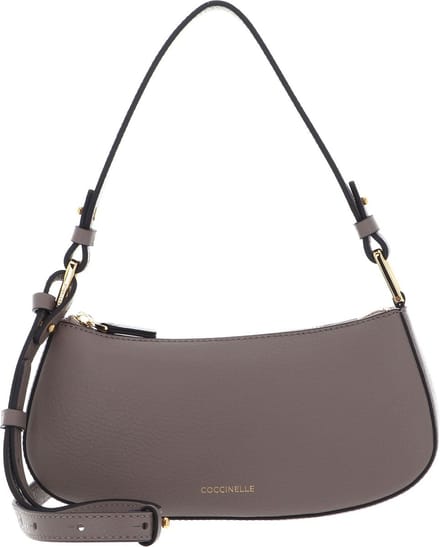 COCCINELLE Leren Schoudertas Avondtas Merveille Mini Bag Warm Taupe