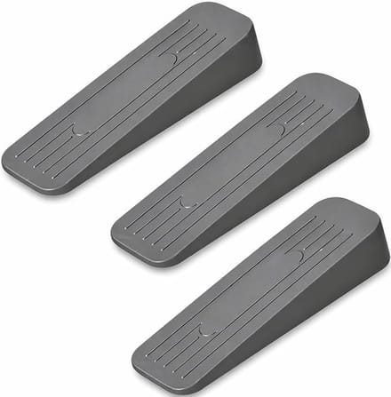 3 stuks antislip rubberen deurstopper - grijs