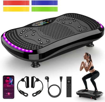 Trilplaat fitness- 9 spierstimulerende programma’s - Bluetooth speaker - hele lichaam training - afvallen