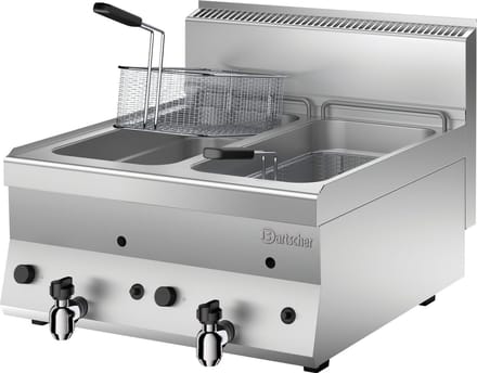 Gas Friteuse - 65cm Diep - 2x 8 Liter - TG - Bartscher 1152113 - Horeca