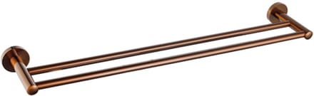 FugaFlow Eccelente Acces Handdoekhouder - dubbel - rond - Geborsteld Geborsteld koper PVD (Koper)