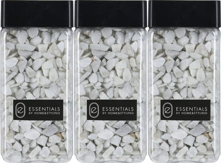 Decoratie steentjes/hobby steentjes - Wit - 1650 ml - 9/13 mm