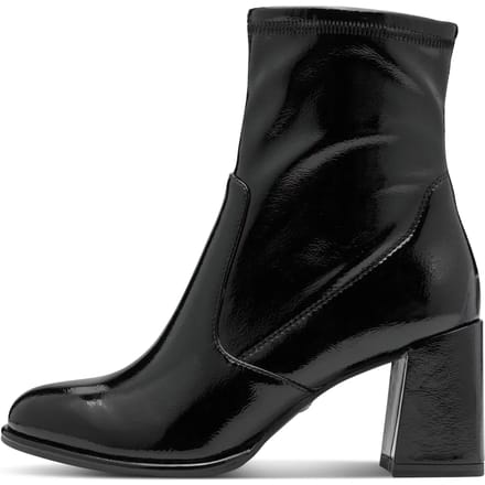 Glanzende enkellaarsjes voor dames Tamaris Essentials Blockabsatz