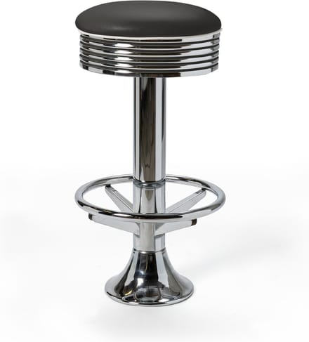 Bel Air Retro Barkruk BS-27 Footring Zwart