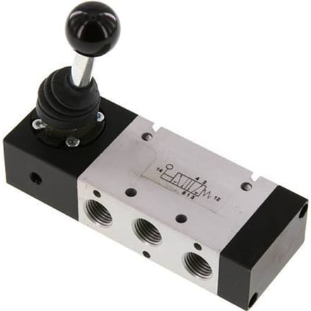5/2 G1/4'' Handbediend Ventiel -0.95-10bar/-13.2-140psi