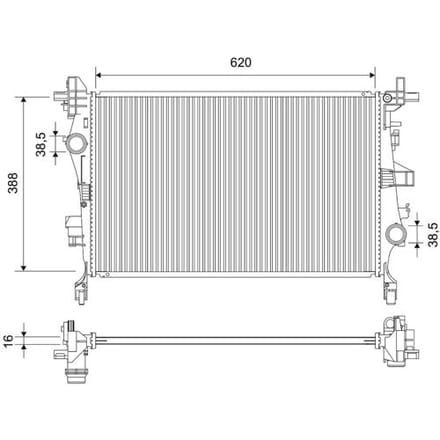 Motorradiateur  VALEO 701760