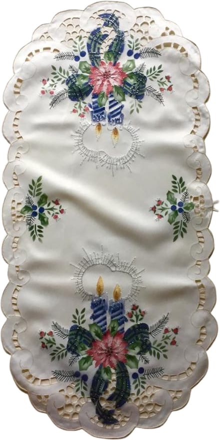 Sfeervolle Kerst Tafelloper / Tafelkleed / Kerstkleed | Kerstloper - 180 x 50 CM - Rood