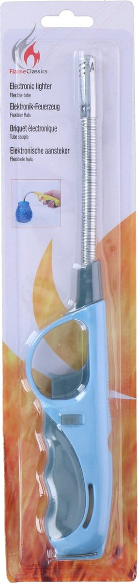 Flame Classics - BBQ/keuken aansteker extra lange steel blauw 29 cm