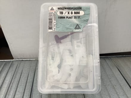Hollewandplug tb/8mm 25st Deltafix