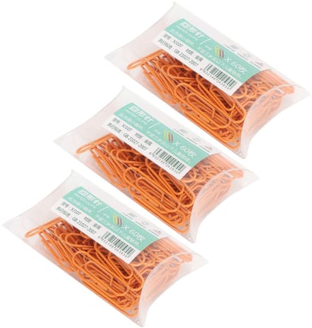 Dailygoods - Set van 3 Dozen Gevormde Paperclips in Oranje