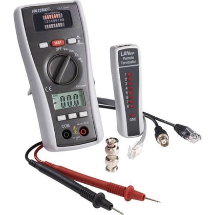 VOLTCRAFT CT-3 DMM Kabeltester Geschikt voor: BNC, RJ11 en RJ45
