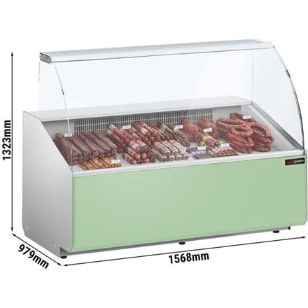GGM Gastro Kühltheke - 1600mm - Frontblende Hellgrün
