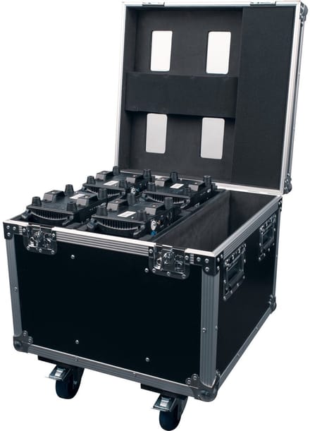 Showtec Case voor 4x Shark Wash Zoom Two/Spot Two/Beam One