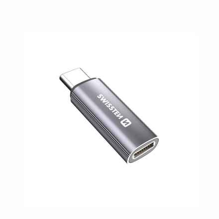 Swissten USB-C naar Lightning OTG Adapter – Data & Audio – Aluminium – Zilver – 73501219