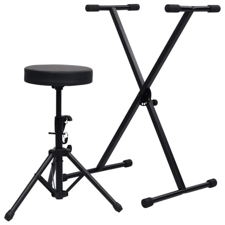 vidaXL - Keyboardstandaard - en - -kruk - zwart